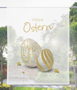 Ostern-moderna-gold, Scheibenhänger eckig